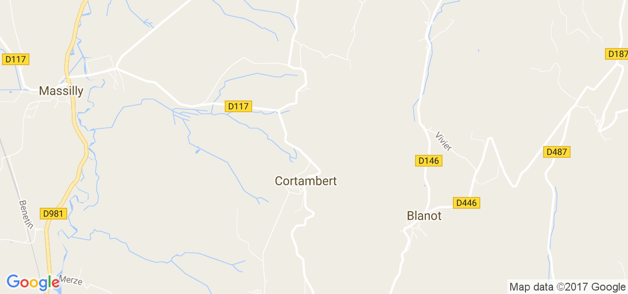 map de la ville de Cortambert