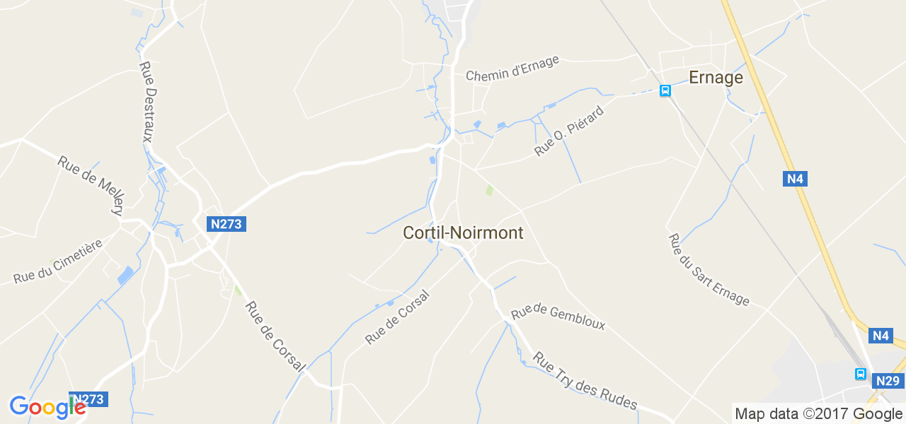 map de la ville de Cortil-Noirmont