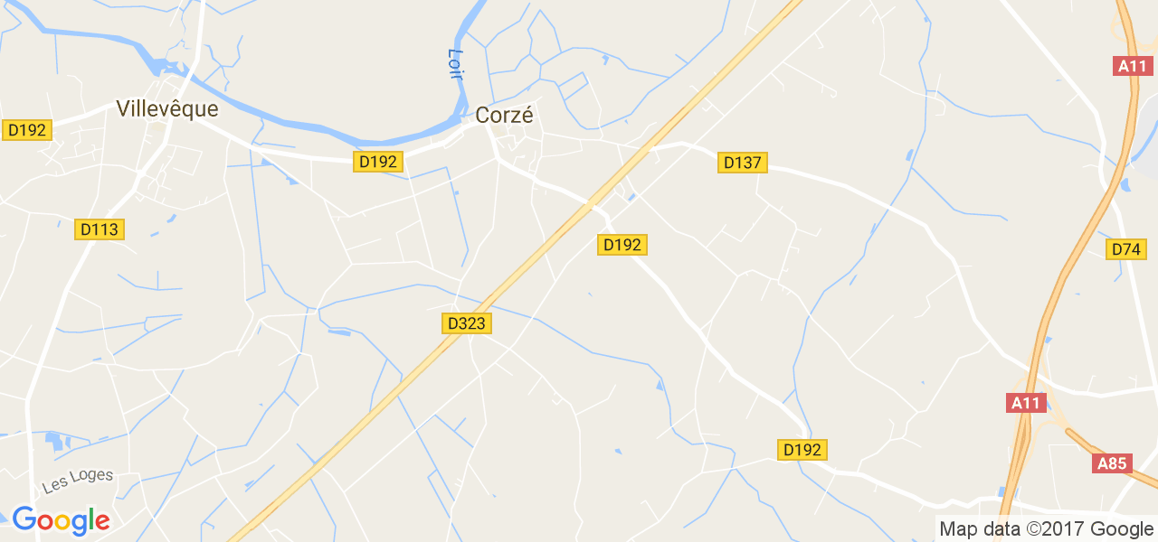 map de la ville de Corzé