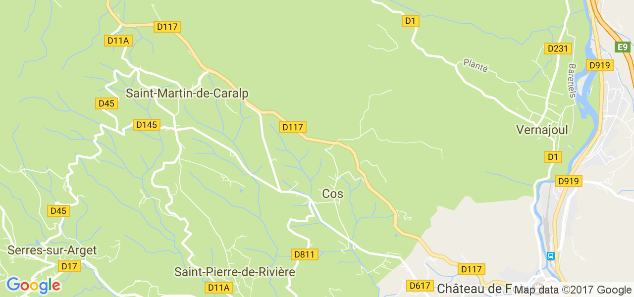 map de la ville de Cos