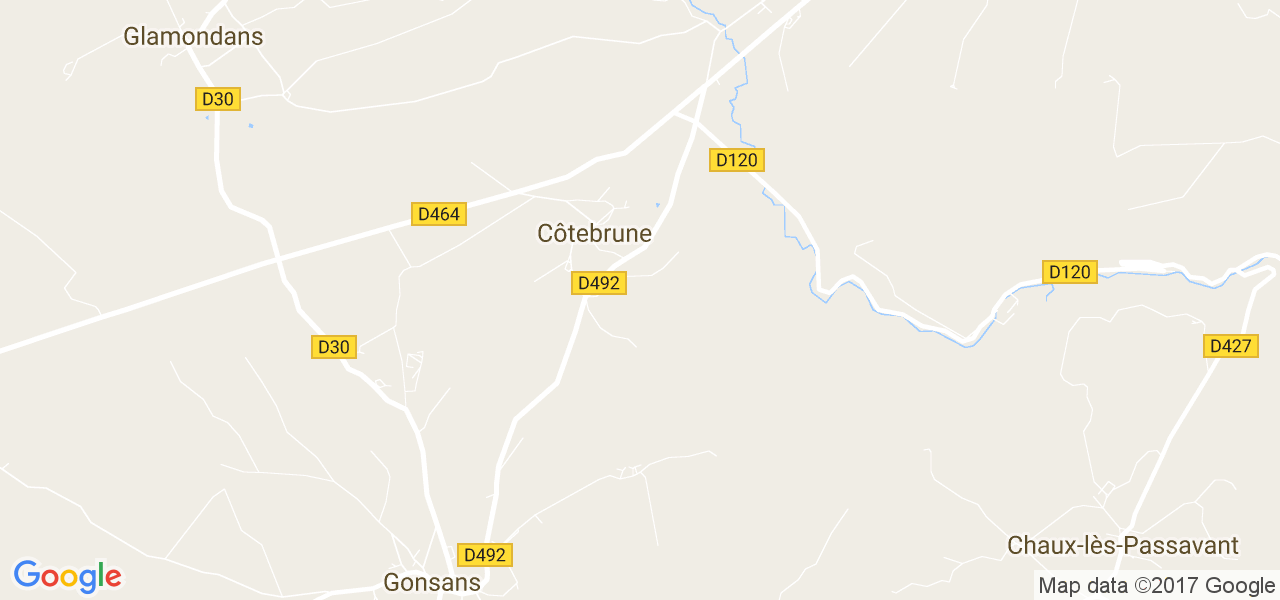 map de la ville de Côtebrune