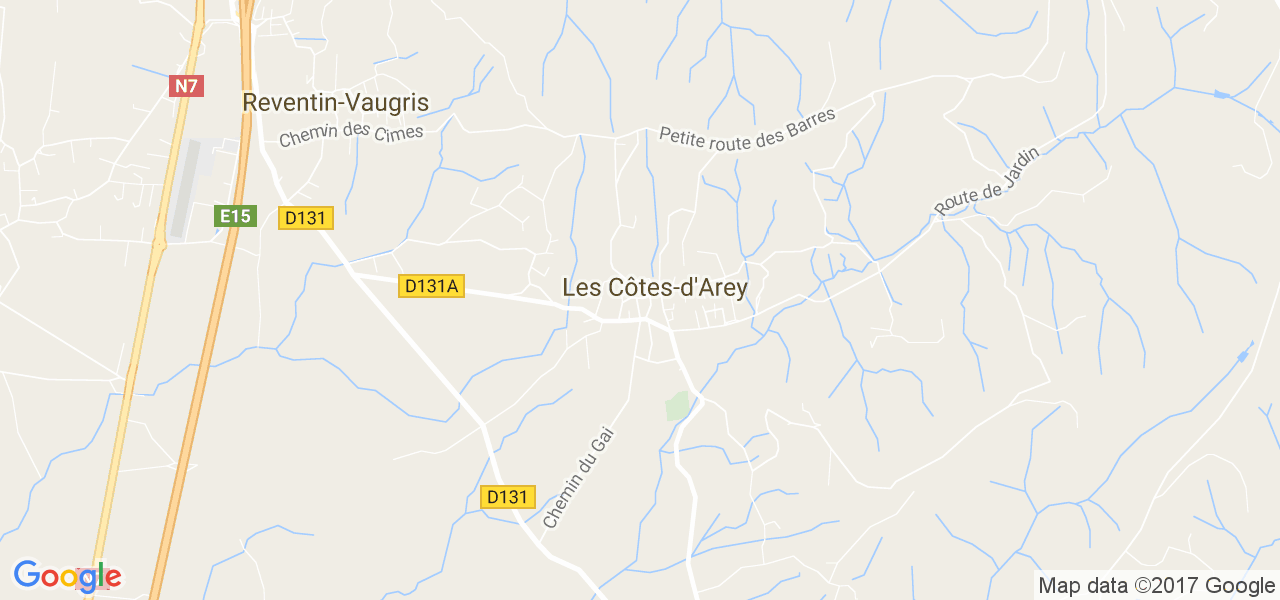 map de la ville de Côtes-d'Arey