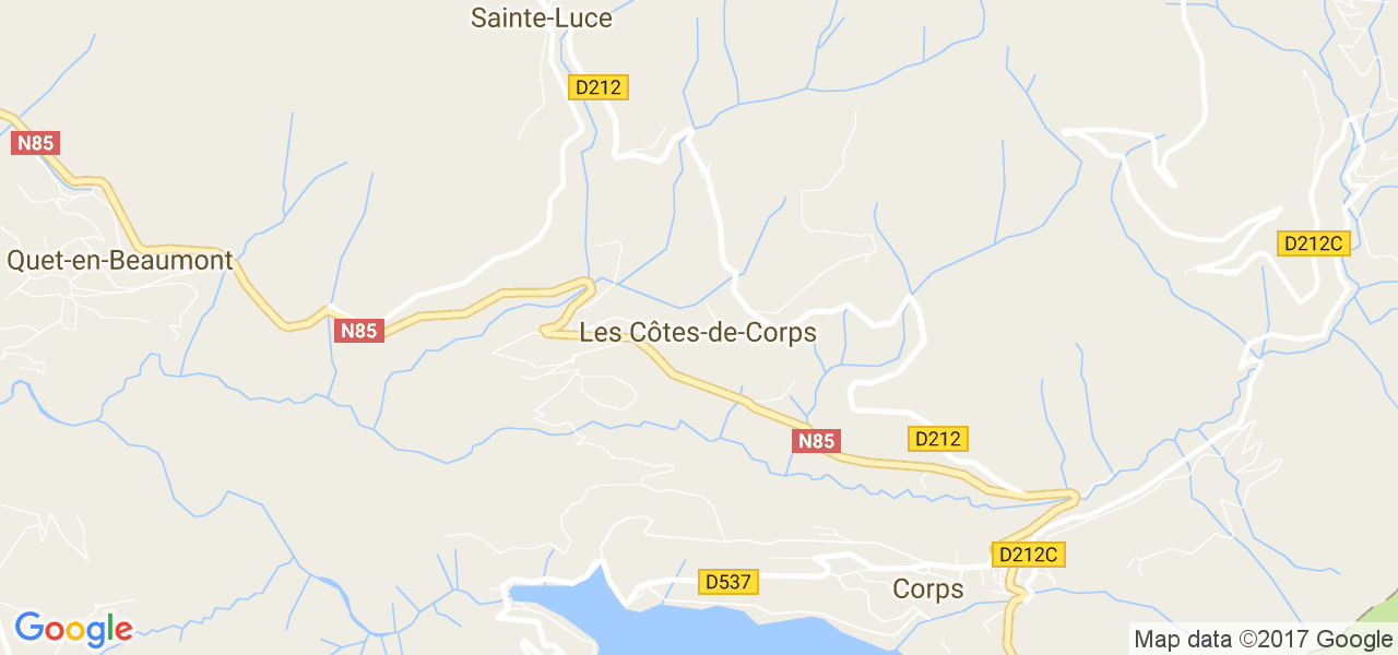 map de la ville de Côtes-de-Corps