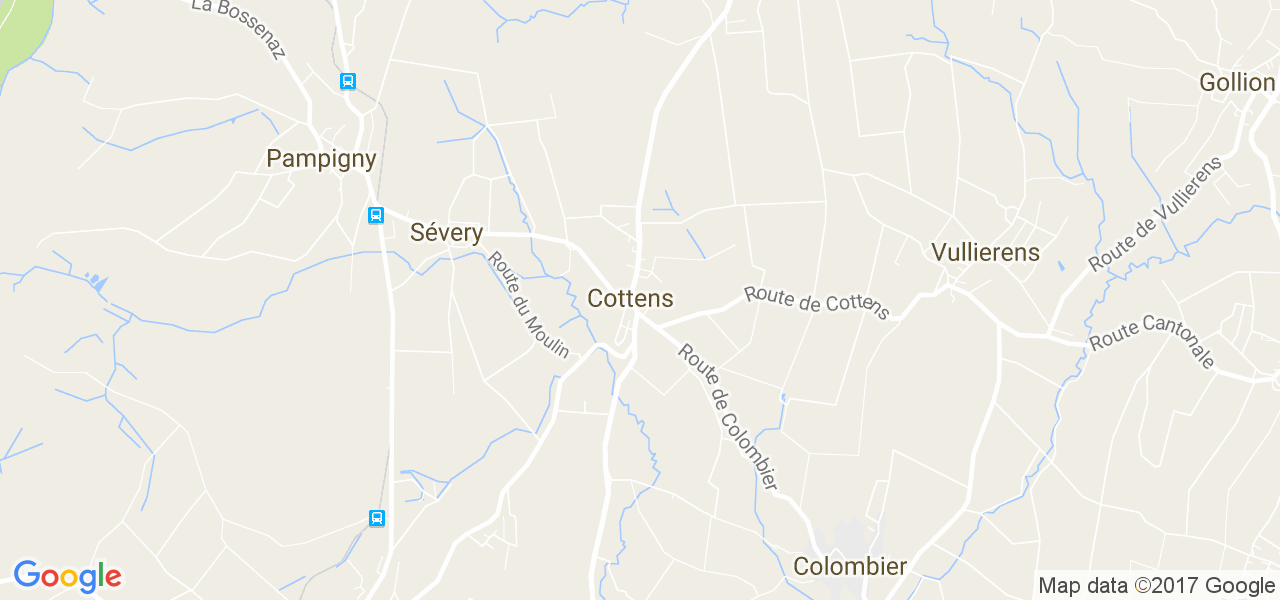 map de la ville de Cottens