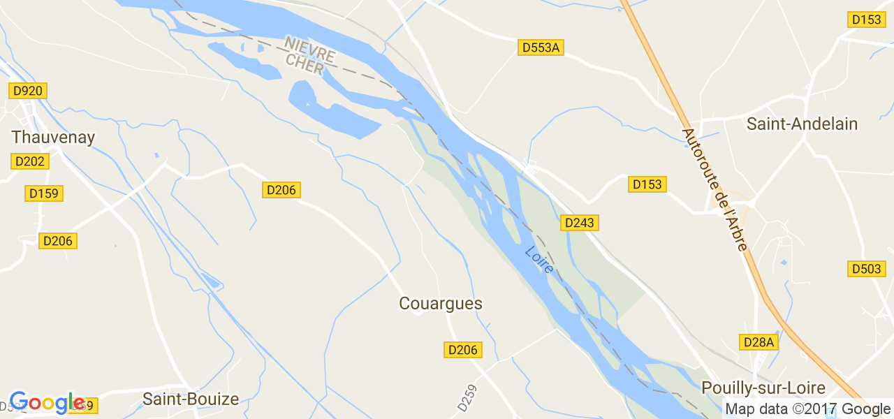 map de la ville de Couargues