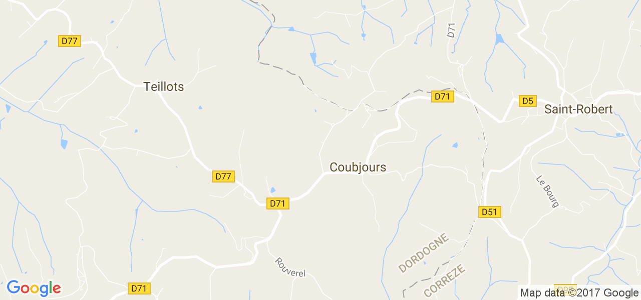 map de la ville de Coubjours