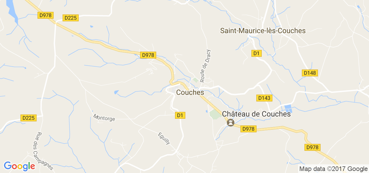 map de la ville de Couches