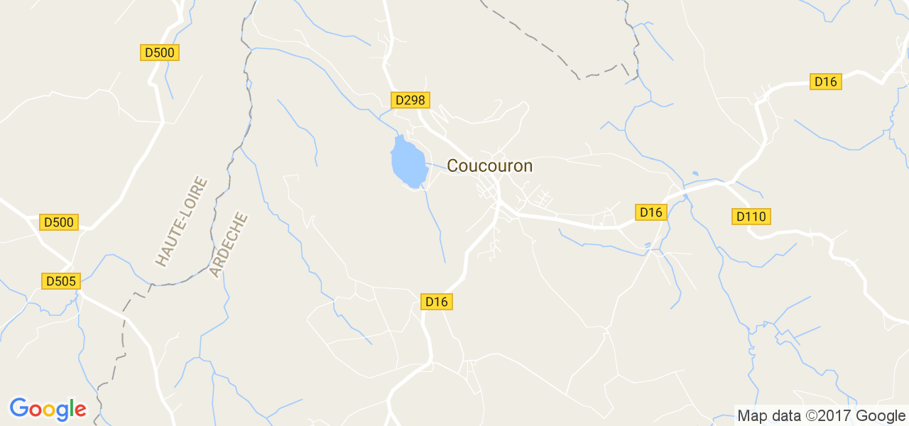 map de la ville de Coucouron