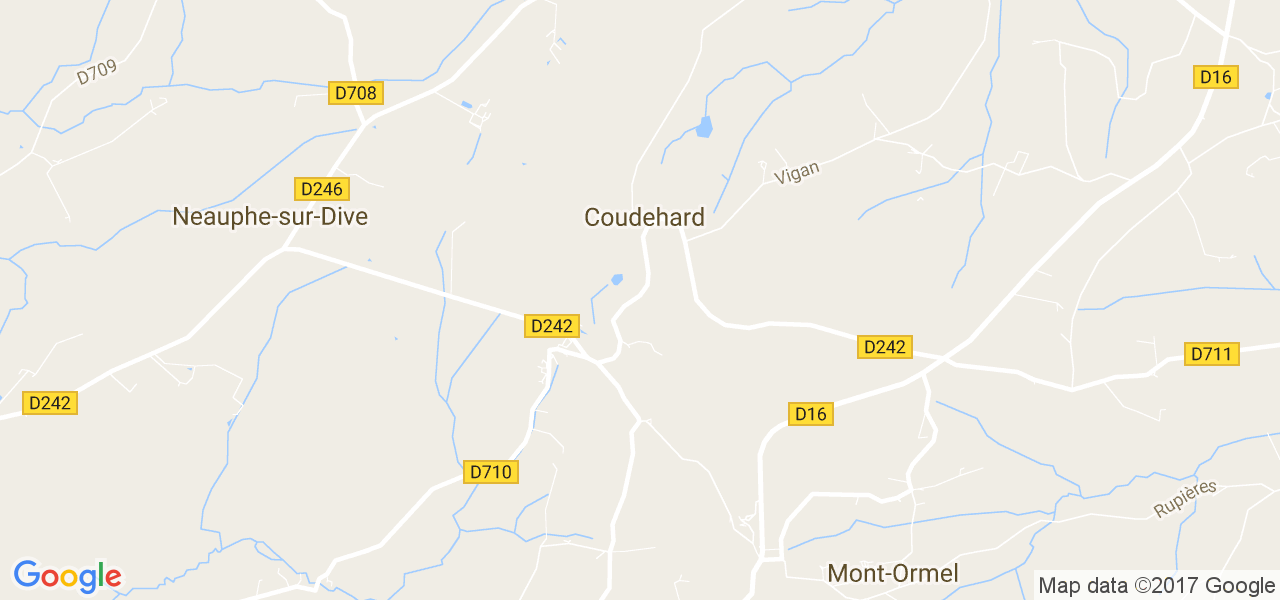 map de la ville de Coudehard