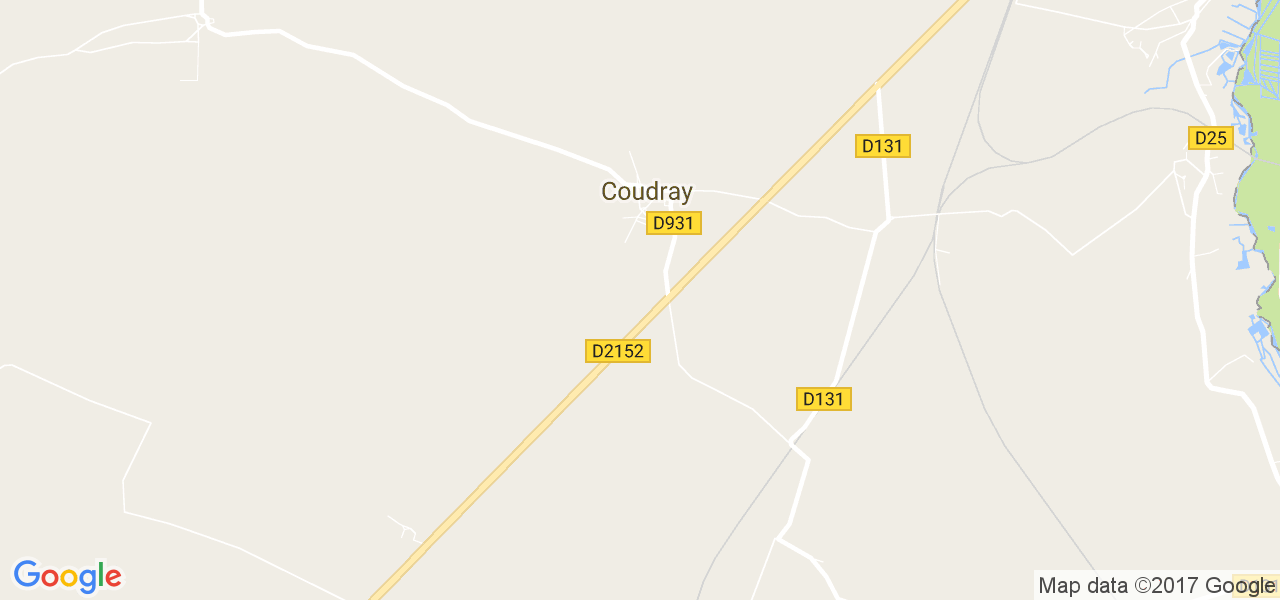 map de la ville de Coudray