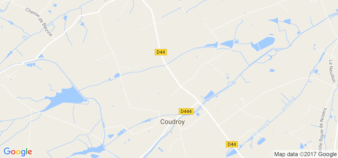 map de la ville de Coudroy