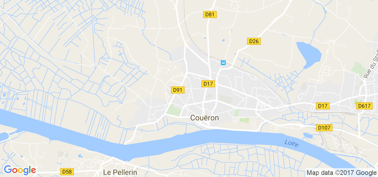 map de la ville de Couëron