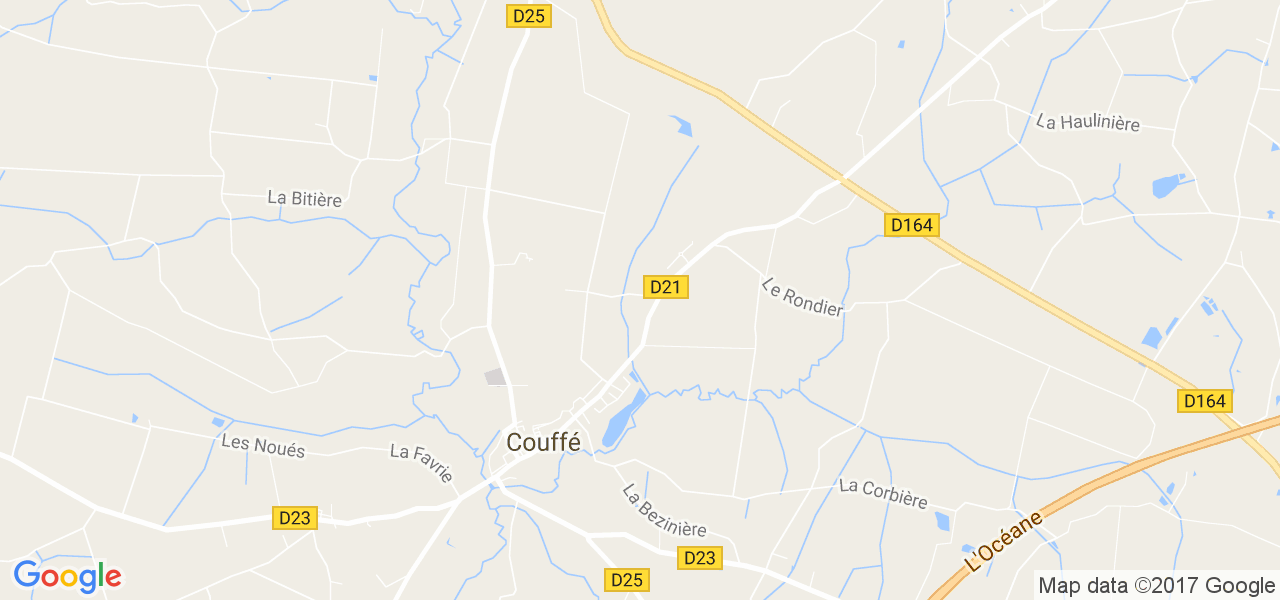 map de la ville de Couffé