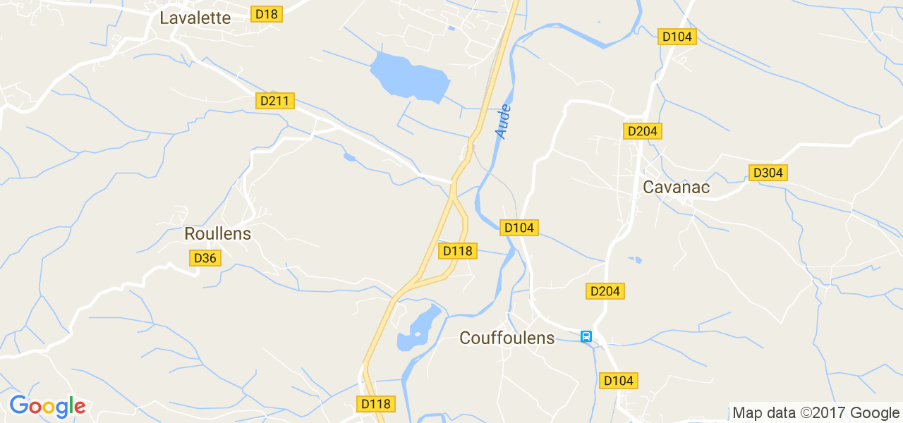 map de la ville de Couffoulens