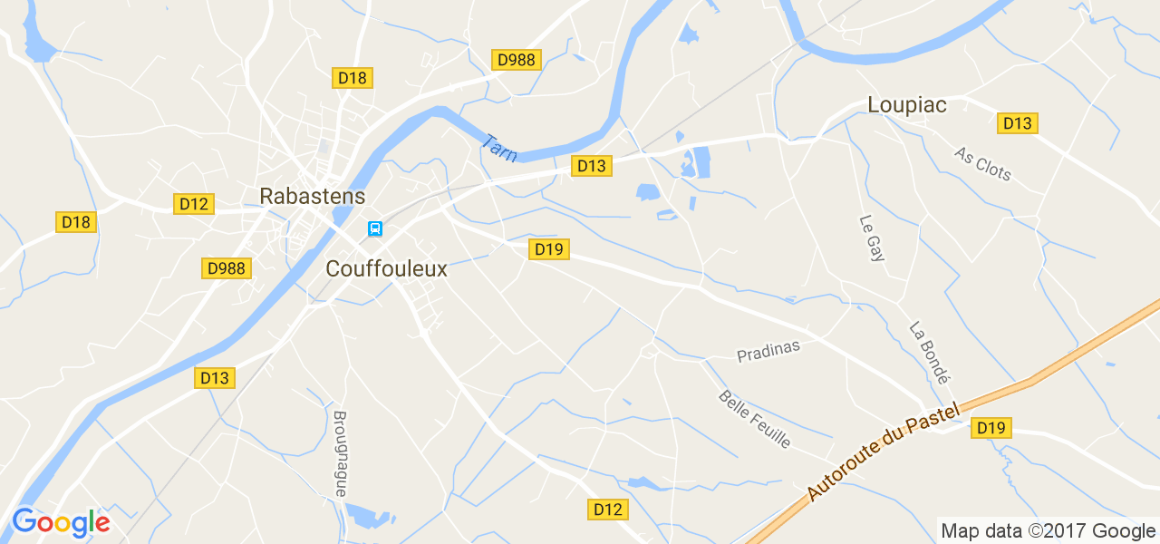 map de la ville de Coufouleux