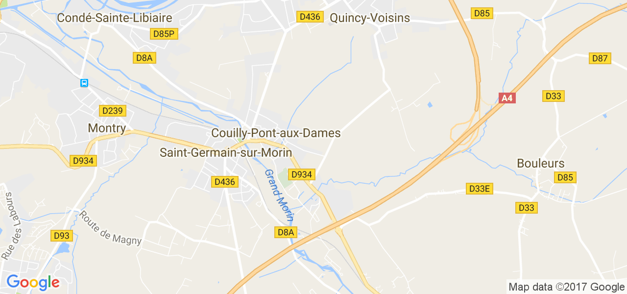 map de la ville de Couilly-Pont-aux-Dames