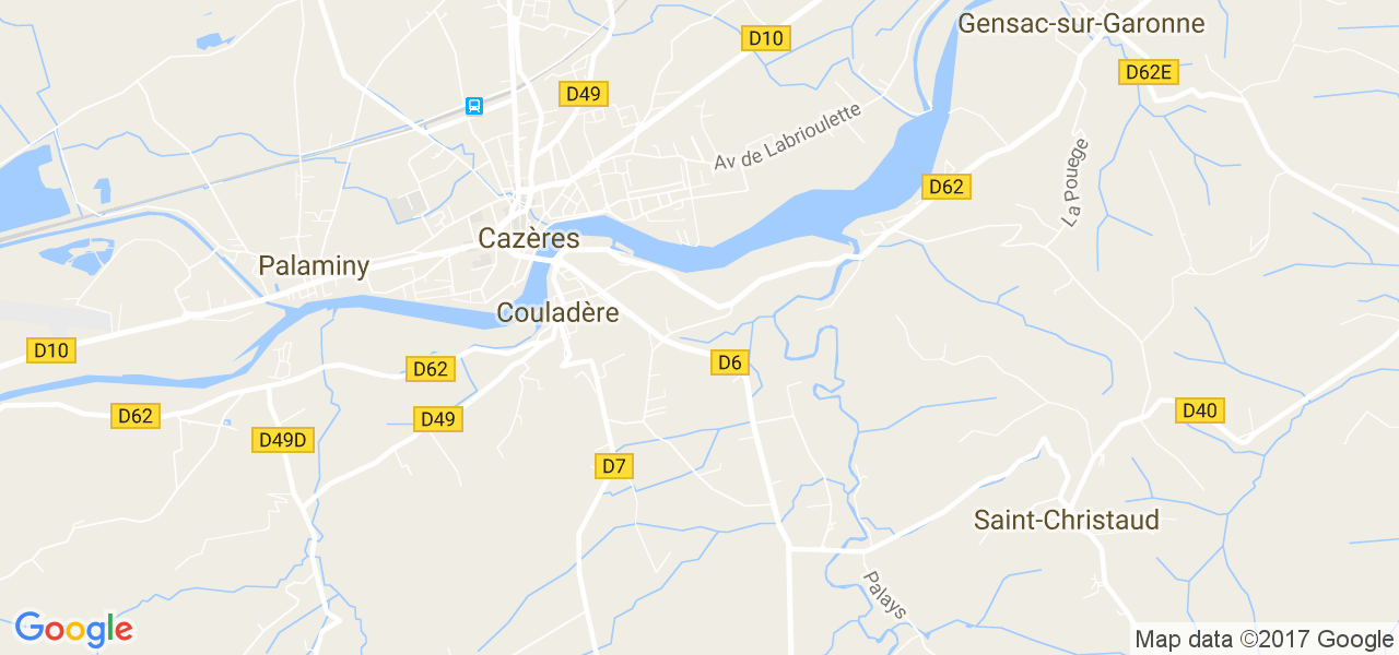 map de la ville de Couladère