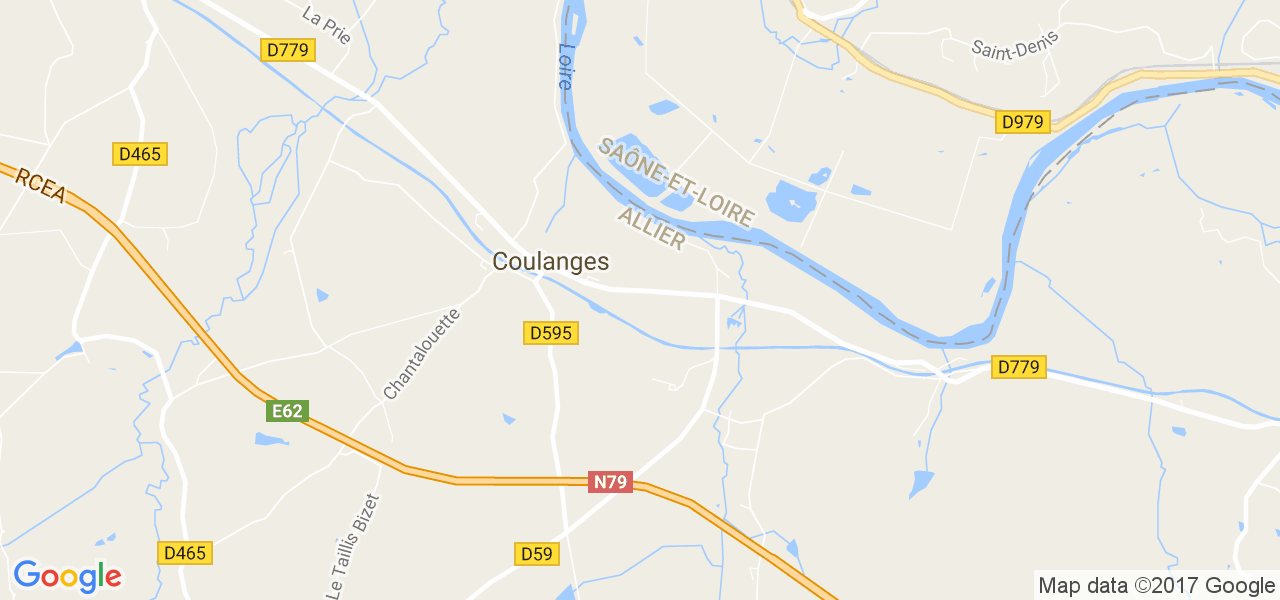 map de la ville de Coulanges