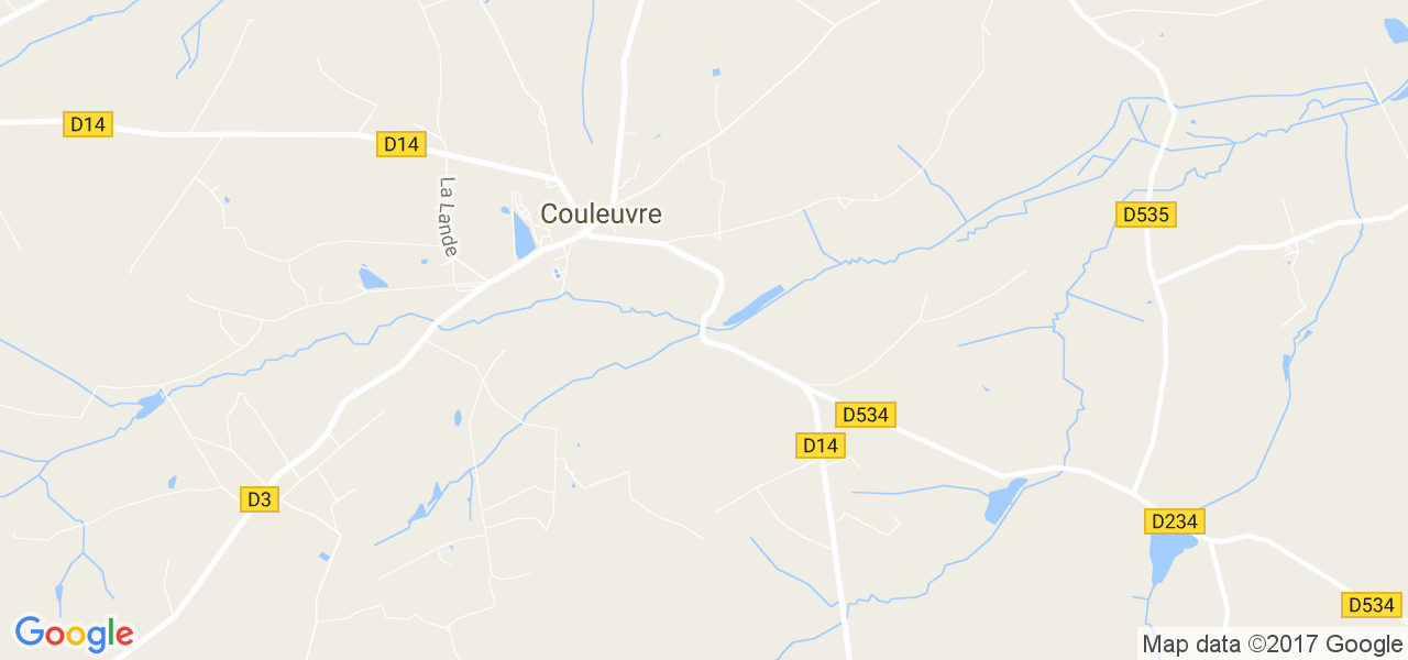 map de la ville de Couleuvre