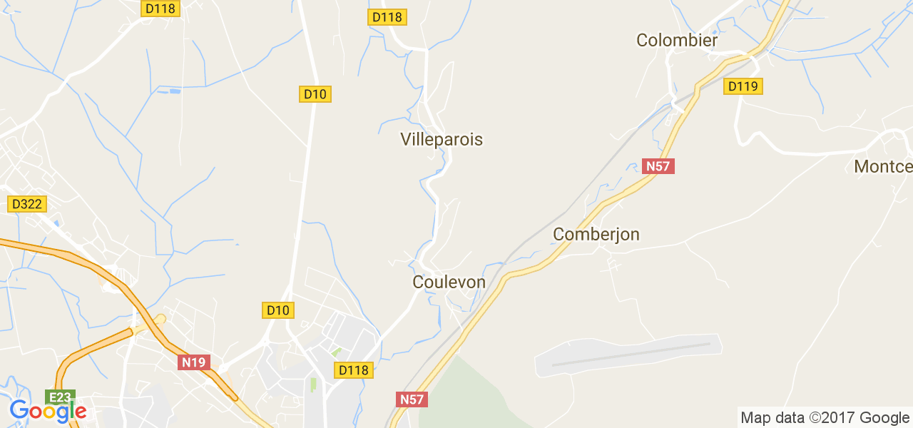 map de la ville de Coulevon