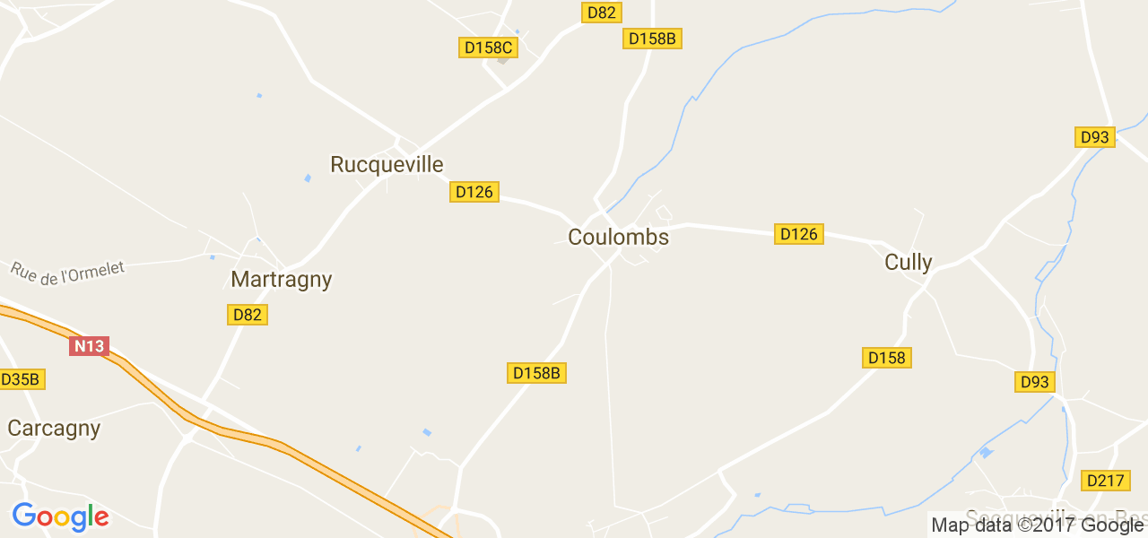 map de la ville de Coulombs