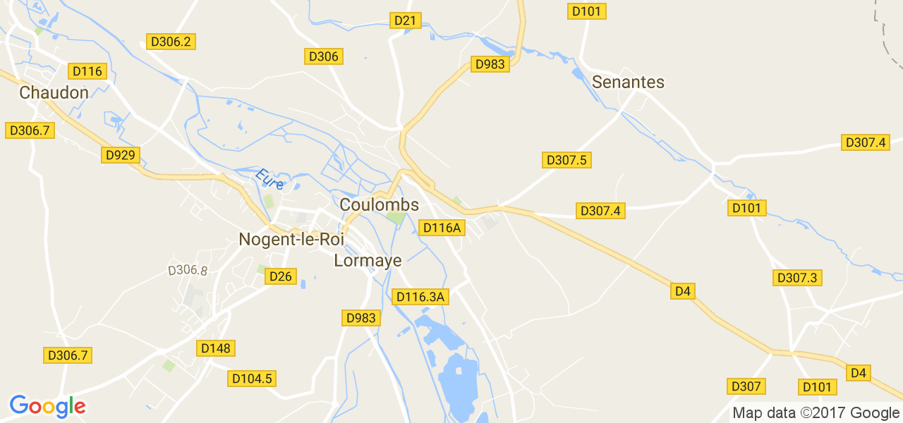 map de la ville de Coulombs