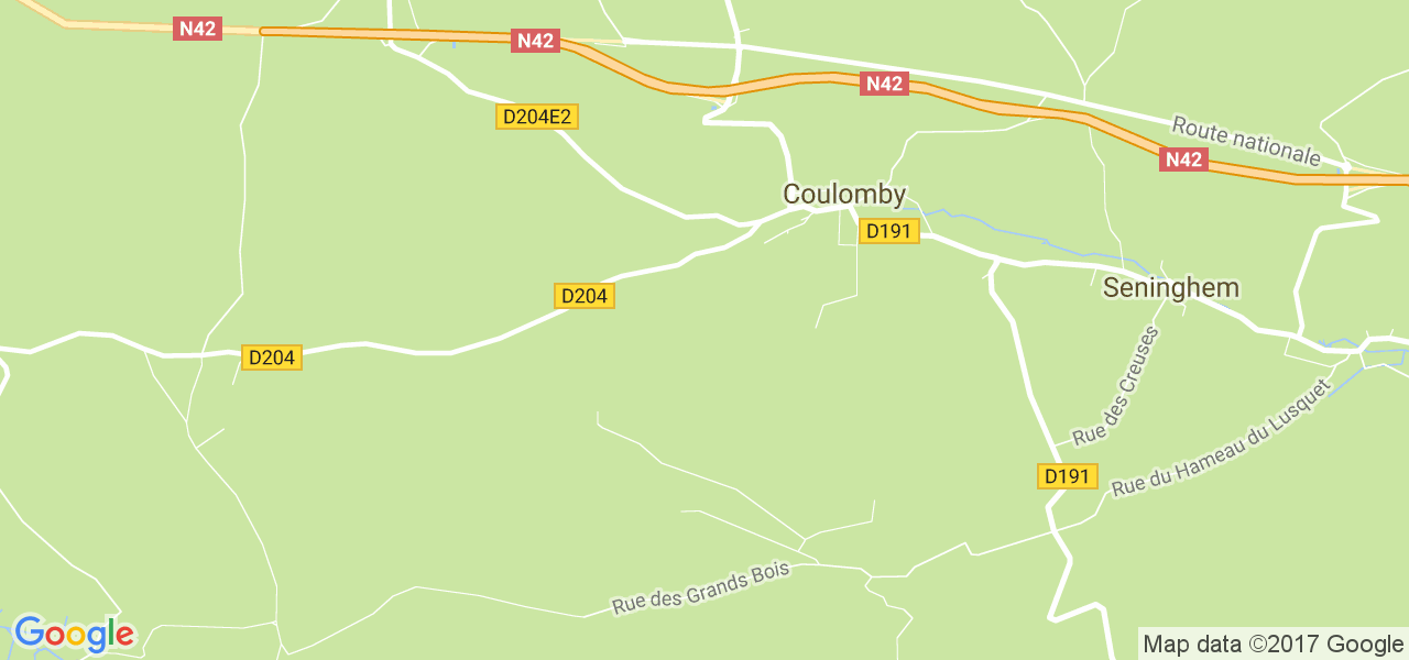 map de la ville de Coulomby