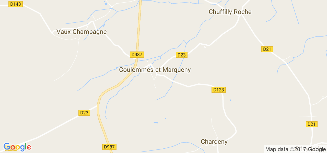 map de la ville de Coulommes-et-Marqueny