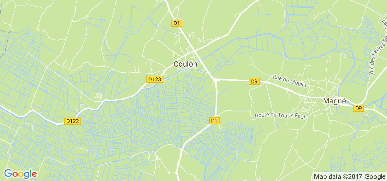 map de la ville de Coulon