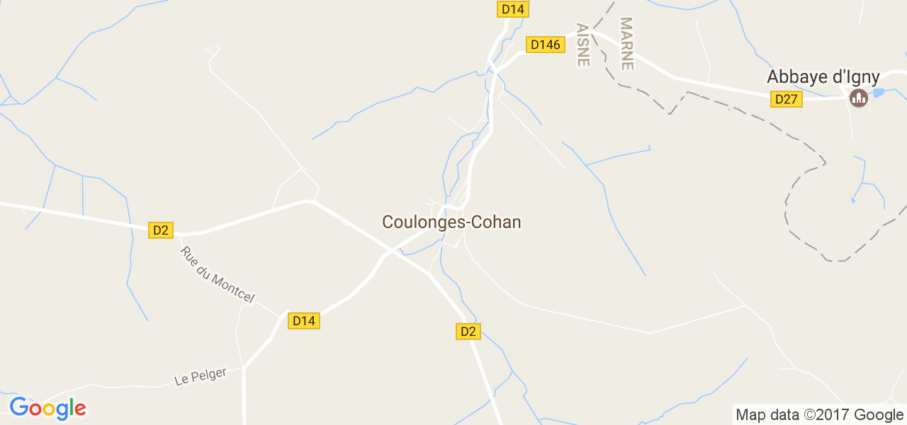 map de la ville de Coulonges-Cohan