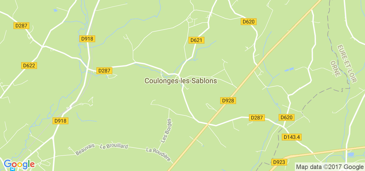 map de la ville de Coulonges-les-Sablons