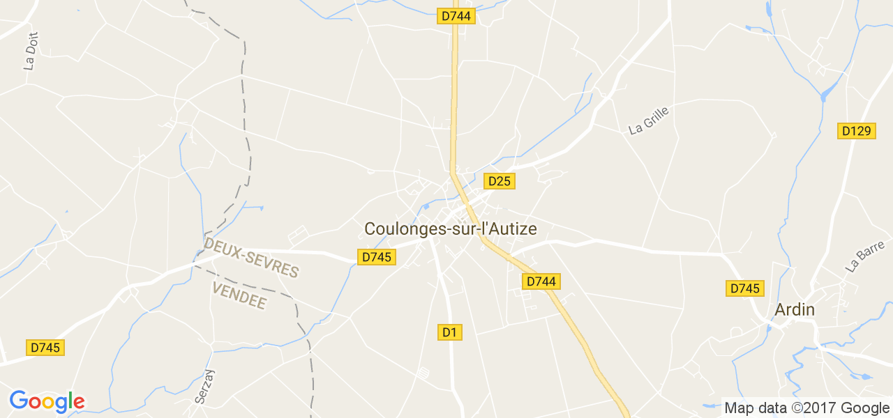 map de la ville de Coulonges-sur-l'Autize