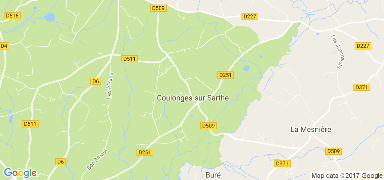 map de la ville de Coulonges-sur-Sarthe