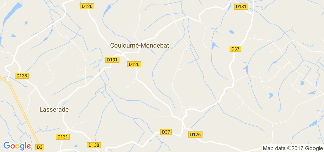 map de la ville de Couloumé-Mondebat