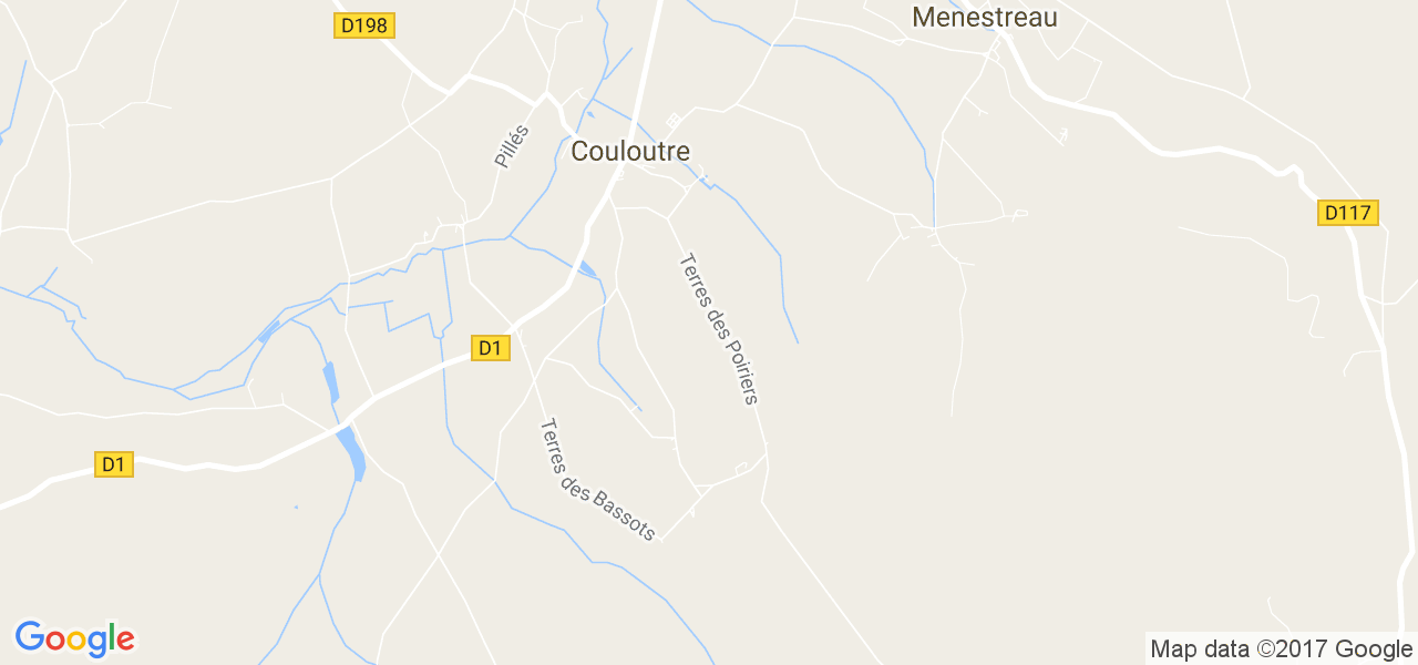 map de la ville de Couloutre