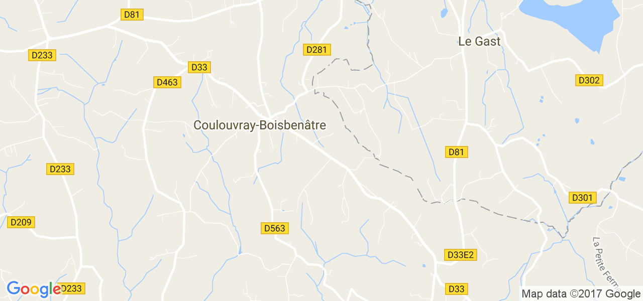 map de la ville de Coulouvray-Boisbenâtre