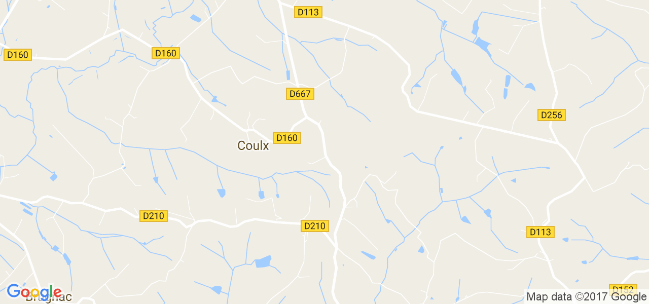 map de la ville de Coulx