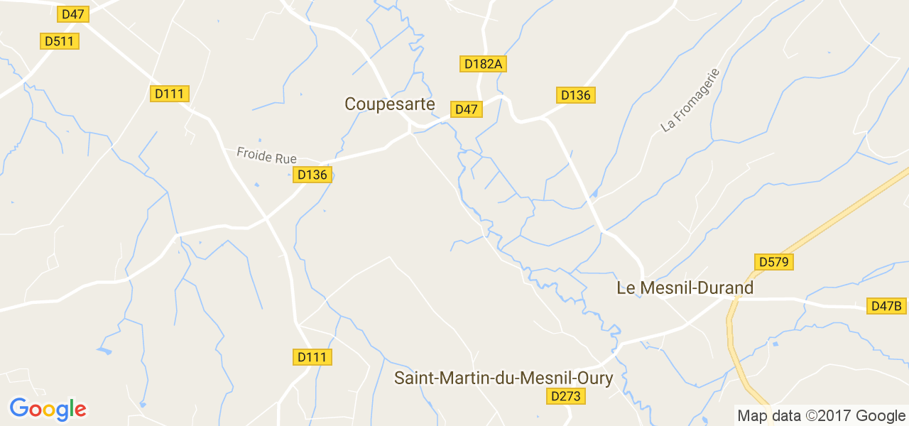 map de la ville de Coupesarte