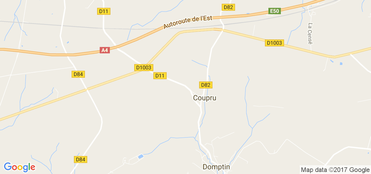 map de la ville de Coupru