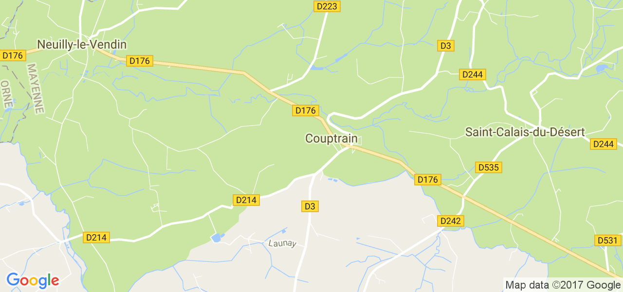 map de la ville de Couptrain