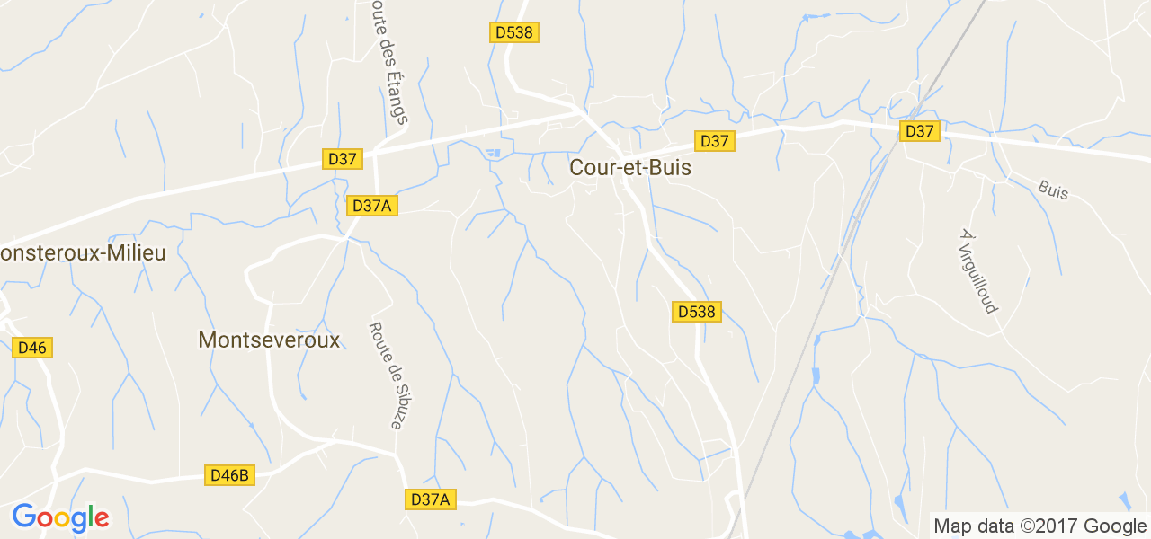 map de la ville de Cour-et-Buis