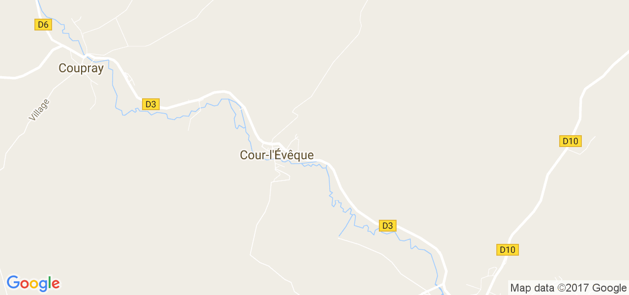 map de la ville de Cour-l'Évêque