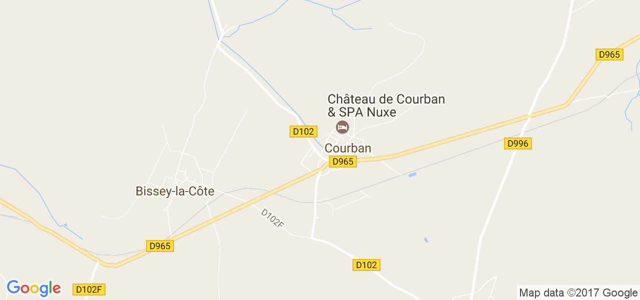 map de la ville de Courban