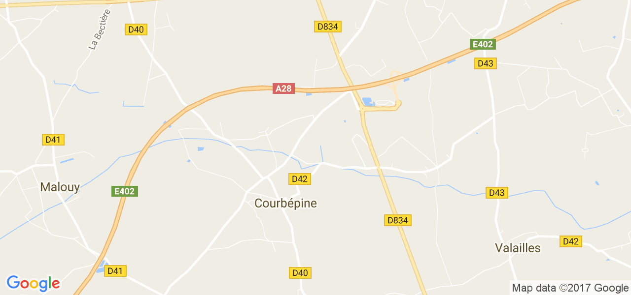 map de la ville de Courbépine