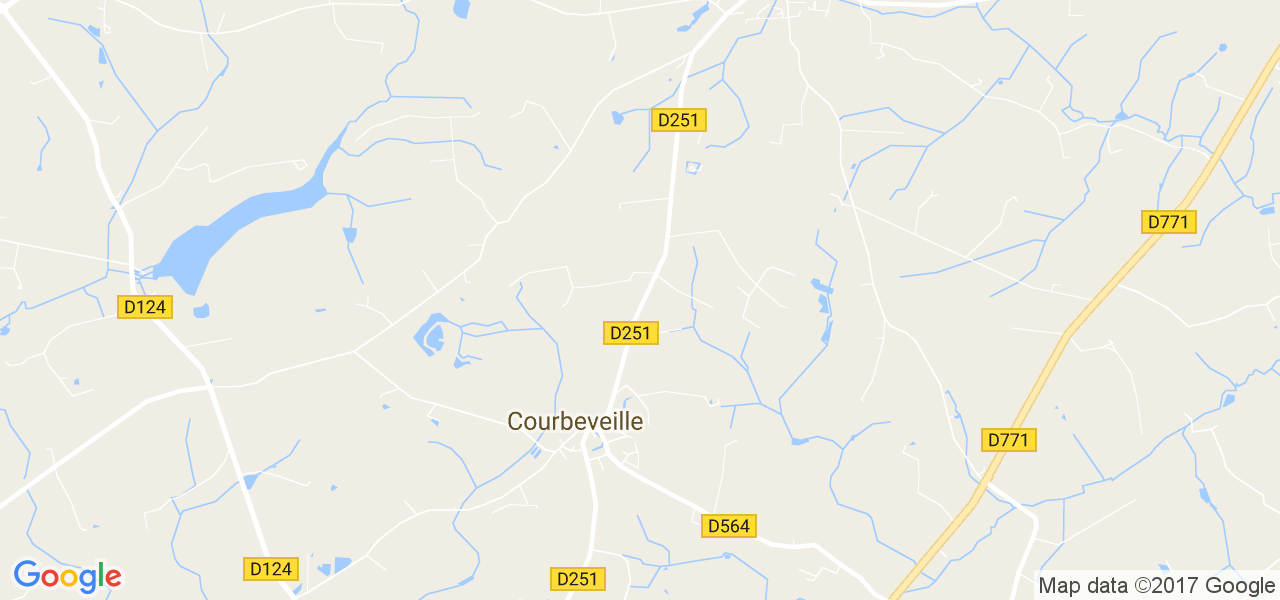 map de la ville de Courbeveille