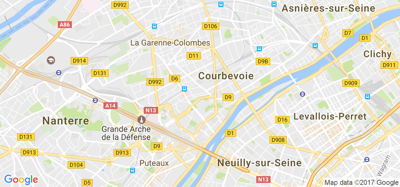 map de la ville de Courbevoie