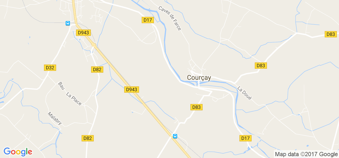 map de la ville de Courçay