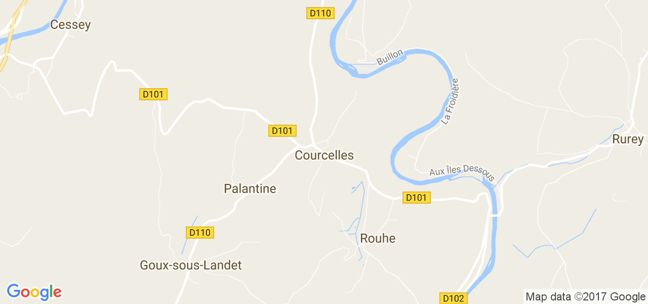 map de la ville de Courcelles