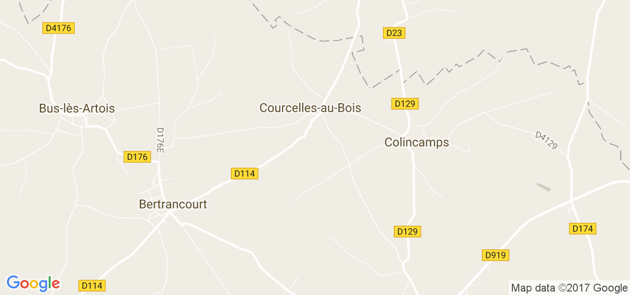 map de la ville de Courcelles-au-Bois