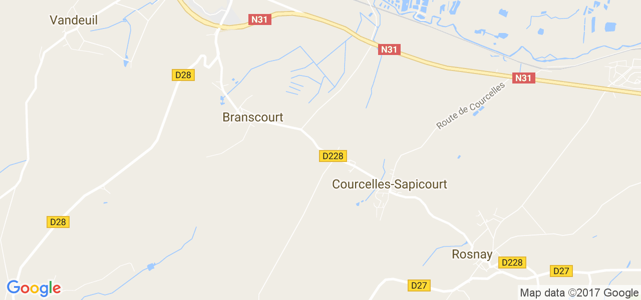 map de la ville de Courcelles-Sapicourt